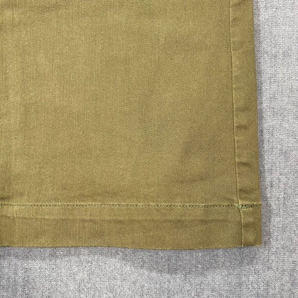 Talbots Petite Khaki Button-Front Denim Skirt Womens Size4P Cotton/Spandex Blend - Picture 4 of 8